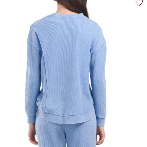 Sunnyside by Sundry Blue Crew neck top sweatshirt New - Picture 2 of 5